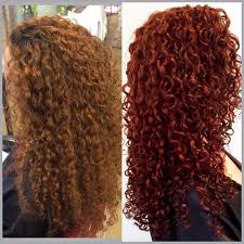 Before After Permed Hairstyles Colored Curly Hair Curly Hair Inspiration