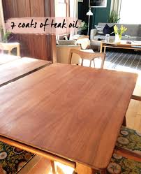 Before you get started refinishing, you should give the teak a quick cleaning. Refinishing The Dining Room Table Deuce Cities Henhouse