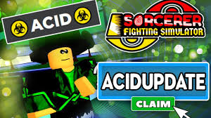 Check the latest code list below to get your share of rewards now! All New Codes Acid Power Update In Sorcerer Fighting Simualtor Roblox Youtube