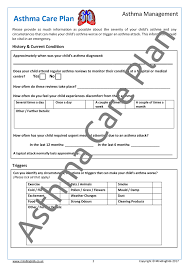 Our written asthma action plans are free to download, and using one will significantly cut your risk of an asthma attack. Health Care Plans Mindingkids