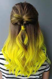 35 Cute And Crazy Hair Color Ideas For Long Hairs Bafbouf Yellow Hair Color Medium Hair Color Hair Styles