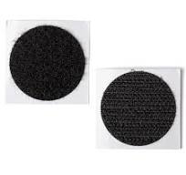 Hook & Loop Stick On Dots 1-1/8" Black (8 sets)
