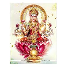 Wie eine mutter gibt sie alles, was die sri lakshmi ist die göttin des reichtums. Gottin Lakshmi Postkarte Zazzle De