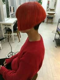 hairdare womenshair beauty hairstyles bobhaircut undercut haircolor redhair rote haare haare nacken