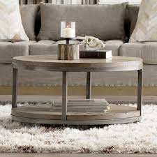 *round coffee table *metal table base *tempered, glass table top *chrome finish *casters *modern design specifications : Buy Drossett Wood Iron Design Round Coffee Table With Casters In Light Mahogany Online In Canada B06wd51vyn