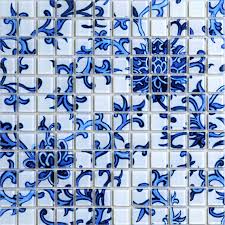 Seamless surface pattern with geometric ornament. 11pcs Blue And White Puzzle Parquet Mosaic Balcony Bathroom Crystal Glass Mosaic Pillar Wallpaper Kitchen Backsplash Tiles Wallpaper Kitchen Wallpaper Tilescrystal Wallpaper Aliexpress