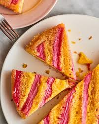 Hot Take Rhubarb Upside Down Cake Is Even Better Than Pineapple Recipe Rhubarb Upside Down Cake Upside Down Cake Cake Mix