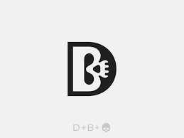 D B Skull Logo Skull Logo Negative Space Logos Branding Design Logo