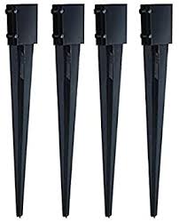 An ozco post anchor can be installed with a sledge hammer, an ozco manual driver kit or for the fastest and easiest installation, the ozco jackhammer driver kit.; Amazon Com Mtb Fence Post Anchor Ground Spike Metal Black Powder Coated 24 X 4 X 4 Inches Outer Diameter Inner Diameter 3 5 X3 5 Inches Pack Of 4 Home Improvement