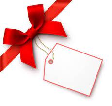 Red Gift Bow With Tag Vector Art Illustration Christmas Card Design Poster Background Design Graduation Wallpaper