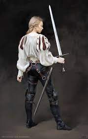 Artstation Girl With Sword Evgeny Botvinnik Female Pose Reference Pose Reference Photo Human Poses Reference