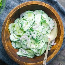 Easy Creamy Cucumber Salad Recipe - The Kitchen Girl