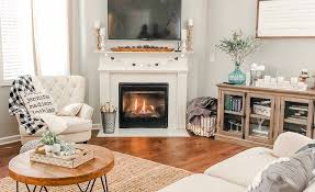 Birch Lane Tv Stand With Fireplace Marbleton Tv Stand For Tvs Up To 85 In 2020 Farm House Living Room Livingroom Layout Living Room With Fireplace