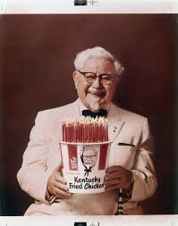 Colonel harland sanders, the founder of kentucky fried chicken, is shown. Colonel Sanders Still Trending At 125 Years Old