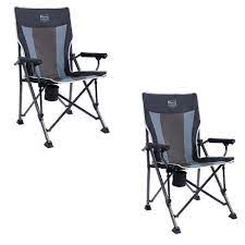 Timber ridge folding outdoor chairs. Timber Ridge Indoor Outdoor Portable Lightweight Folding Camping High Back Lounge Chair With Cup Holders And Carry Bags Black Pack Of 2 Target