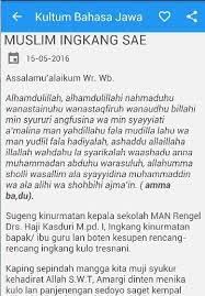 Kalau suku jawa diluar jawa jarang menggun. Kultum Bahasa Jawa Fur Android Apk Herunterladen