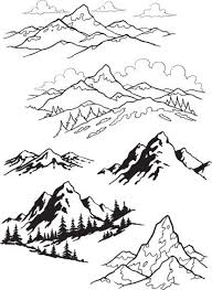 179809262 Mountain Gettyimages Jpg 354 484 Mountain Drawing Black And White Sketches Mountain Sketch