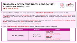 Kursus yang ditawarkan di kolej poly tech mara. Kolej Poly Tech Mara Batu Pahat Official Home Facebook
