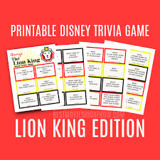 Challenge them to a trivia party! Disney Trivia The Lion King Best Movies Right Now