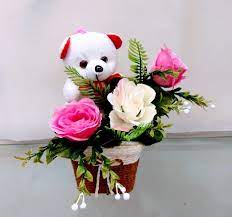 Browse and download the most beautiful flower pictures. Buy Just Flowers Cute Teddy With Roses Bouquet Small Online At Low Prices In India Amazon In