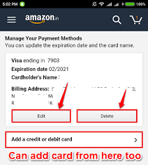 Check spelling or type a new query. How To Manage The Credit Debit Cards Associated With Your Amazon Account