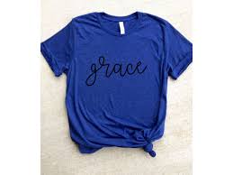 Black And Royal Blue Shirt Grace Color Dark Blue Shirt Black Ink Bella Canvas Brand Unisex T Shirt These Tees Are E Womens Workout Shirts Womens Workout Tees T Shirts For Women