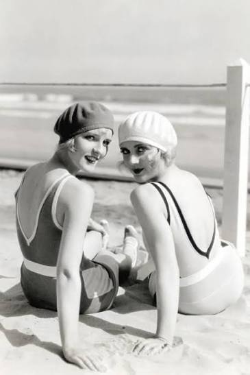 A day at the ocean in the 1920s