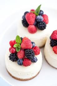 Mini Cheesecake With Fresh Fruit Desserts Individual Cheesecakes Mini Cheesecakes