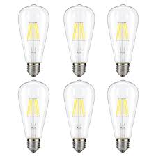 Kohree 6 Packs Dimmable Edison Led Bulb 6w 4000k Daylight E26 Base La Kohree