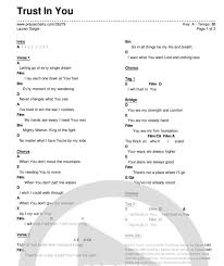 Trust In You Guitar Chords For Songs Gospel Song Worship Songs