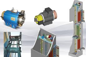 المصاعد الغير محتوية على غرفة للمحرك