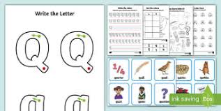 The english alphabet consists of 26 letters: Letter Q Worksheet And Activity Pack Alphabet Ela