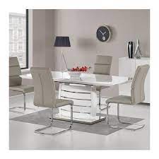 Table salle a manger ovale blanche laquée avec rallonge ipson. Table De Salle A Manger Blanche Laquee Design A Rallonge So Inside