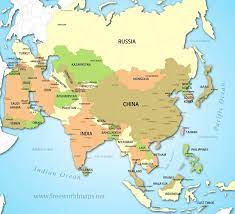 Asia countries political map with national borders, political map of asia, countries map of asia, asia world map with globes, asia physical, economical maps. Asia Political Map