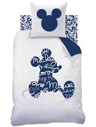 Parure De Lit Mickey Reversible Pour 1 Personne Blanc Bleu Linge De Lit Kiabi Parure De Lit Parure De Lit Enfant Linge De Lit