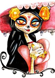 La Muerte The Book Of Life Watercolour Pencil And Pen Fan Art Print Day Of The Dead Book Of Life Mexican Culture Art Art
