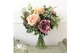 40cm圓形復古粉仿真捧花 floral wreath floral decor