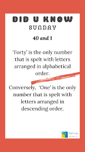 I'm not sure why anyone would use this, but apparently they do. 40 And 1 Fun Math Fun Facts Alphabetical Order