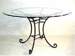 Mediterranean iron scroll round dining room table and 4 chairs 48 in round. Round Glass Top Wrought Iron Base Table Manufacturer Exporter And Wholesaler India Acecraftique Traderscity