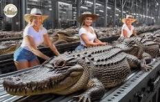MILLONES de COCODRILOS son PROCESADOS por su CARNE y CUERO🐊 | CÓMO se HACE  la PIEL de COCODRILO