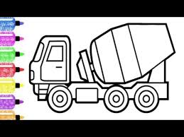 Gambar mobil polisi untuk mewarnai. Belajar Menggambar Truk Molen Mixer Semen Youtube