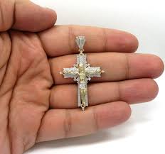Whether you're a fan of hip hop music or you simply love wearing religious jewelry, our selection of jesus piece pendants will surely impress you. Buy 14k Yellow Gold Fancy Diamond Jesus Cross 0 75ct Online At So Icy Jewelry