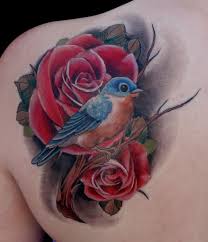Bird And Rose Tattoo Designs New Jersey Tattoo Openings Art Junkies Tattoo Studio Beautiful Flower Tattoos Red Bird Tattoos Rose Tattoos
