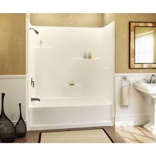 Aquatic Everyday 60 In X 30 In X 72 In 1 Piece Direct To Stud Bath And Shower Kit With Left Hand Drain In White 260330spcl Wh The Home Depot One Piece Tub Shower Shower Tub
