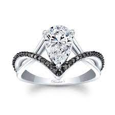 Barkev S Black Diamond Pear Shape Engagement Ring 8168lbk Barkev S Engagement Ring Shapes Pear Shaped Engagement Rings Unique Engagement Rings