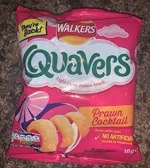 Walkers Quavers Prawn Cocktail Flavour Uk Only In 2021 Potato Snacks Prawn Cocktail Potato Crisps