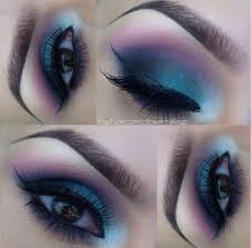Peacock Eye Shadow Featuring Light Blue Blue Dark Blue Pink And Purple Fancy Makeup Makeup Dramatic Makeup