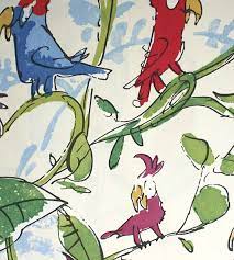 Cockatoos Fabric Quentin Blake Cockatoo Childrens Curtains