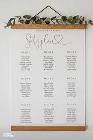 Sitzplan Plakat Herzgluck In 2020 Papeterie Hochzeit Sitzordnung Hochzeit Platzkarten Hochzeit