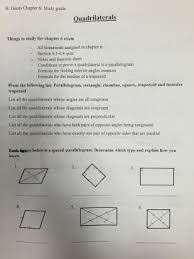 Students can practice the questions of quadrilateral worksheet before the answers for quadrilateral worksheet are given below to check the exact answers of the above questions. Chapter 6 Quadrilaterals Lesson 6 1 Parallelograms Homework